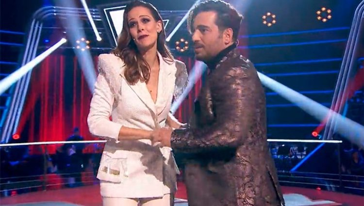 David Bustamante con Eva González en 'La Voz'/ Antena 3
