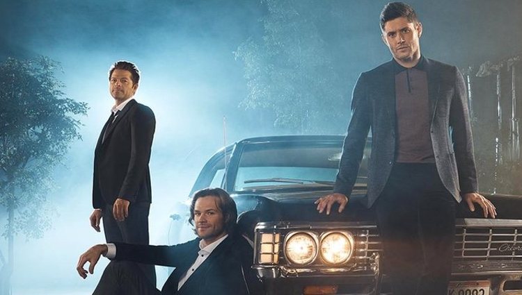 Jared Padalecki, Jensen Ackles y Misha Collins en 'Sobrenatural'