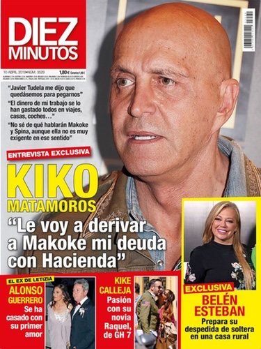 Kiko Matamoros en la portada de Diez Minutos
