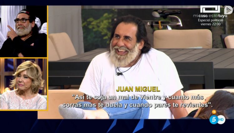 Juan Miguel le echa un mal de ojo a Mila Ximénez por llamarlo 'mueble' | telecinco.es