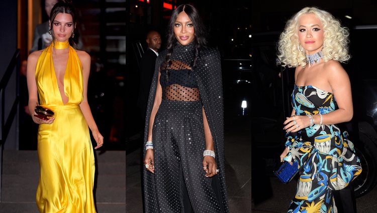 Emily Ratajkowski, Naomi Campbell y Rita Ora a su llegada a la boda