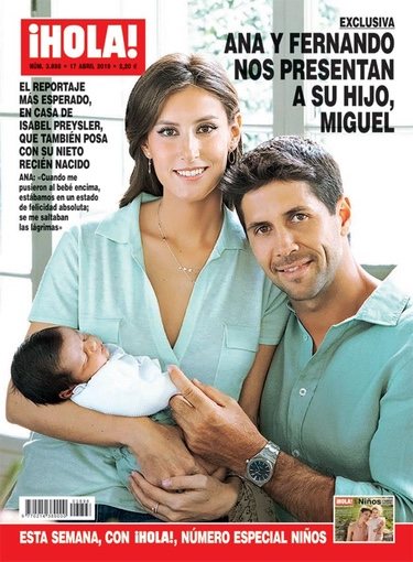 Ana Boyer y Fernando Verdasco en la portada de ¡Hola! con su hijo Miguel