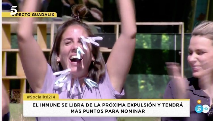 Anabel Pantoja celebrando su victoria / Telecinco.es