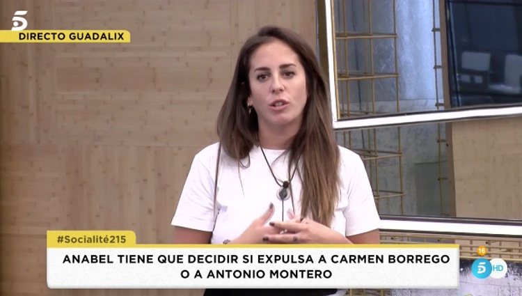 Anabel Pantoja tomando su decisión / Telecinco.es