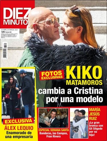 Kiko Matamoros en la portada de Diez Minutos con Marta López