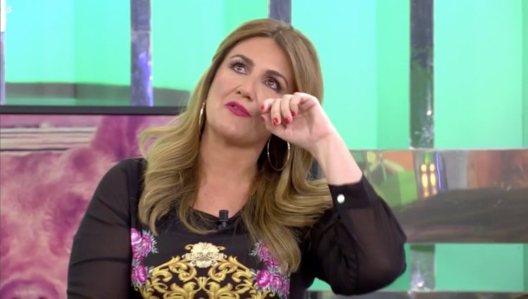 Carlota Corredera emocioanda en 'Sálvame' Foto: Telecinco