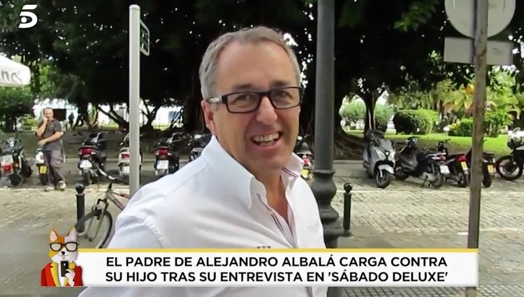 El padre de Alejandro Albalá dando declaraciones | Foto. telecinco.es