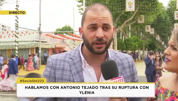 Antonio Tejado respondiendo a Ylenia en 'Socialité' / Telecinco.es