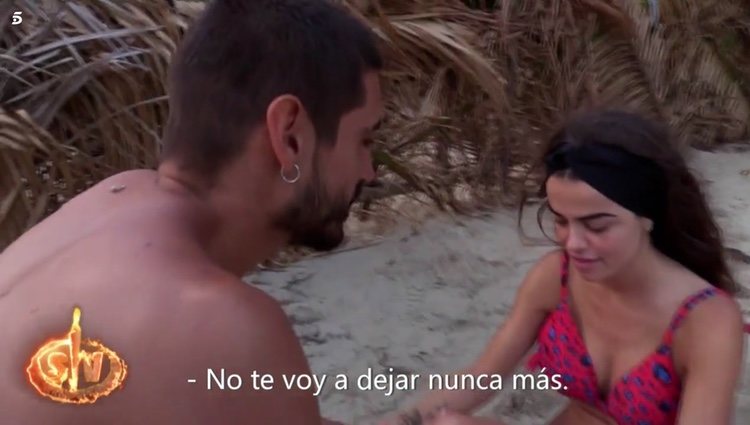 Violeta Mangriñán confiesa a Fabio que no tiene intención de alejarse de él nunca más Foto: Telecinco