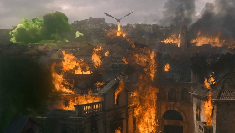 Drogon destruye Desembarco del Rey en el 8x05
