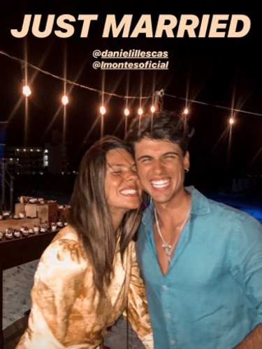 Laura Matamoros y Daniel Illescas recién casaos/ Foto: Instagram