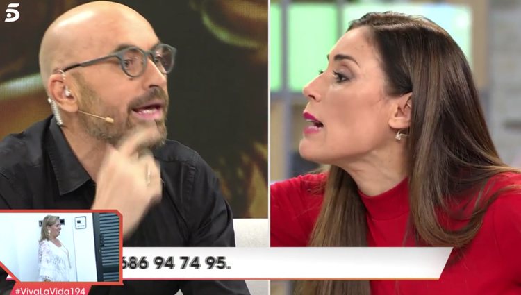 Isabel Rábago y Diego Arrabal estallan en directo / foto: telecino.es