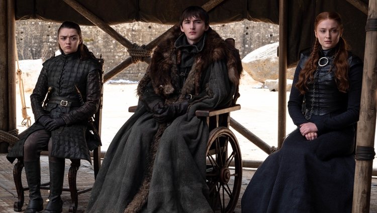 Arya, Bran y Sansa, hijos supervivientes de Ned Stark