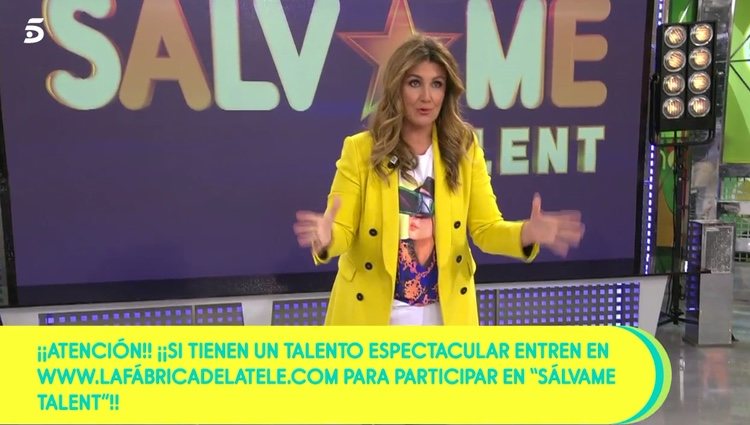 Carlota Corredera hablando de 'Sálvame Talent' / Telecinco.es