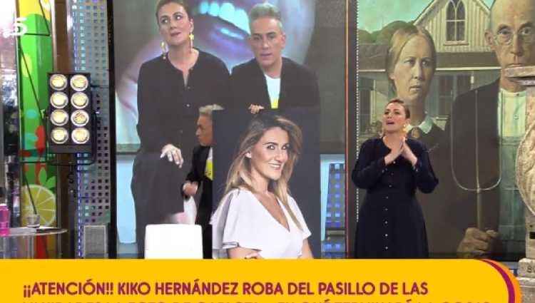 Kiko Hernández y Carlota Corredera en 'Sálvame'/foto:telecinco.es