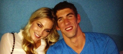 Michael Phelps junto a Megan Rossee