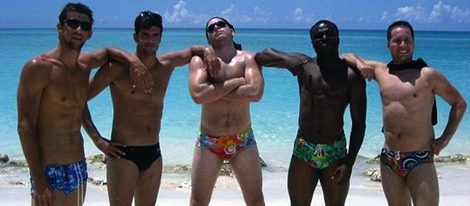 Michael Phelps con sus amigos en las Maldivas