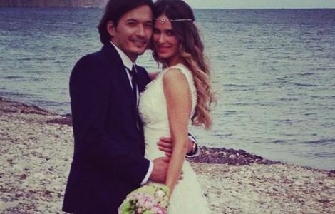Alberto Caballero y Vanesa Romero el día de su boda