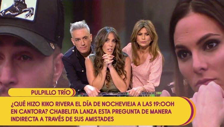 Kiko Hernánedez, Anabel Pantoja y Gema López en el plató de 'Sálvame' | Foto: Telecino.es