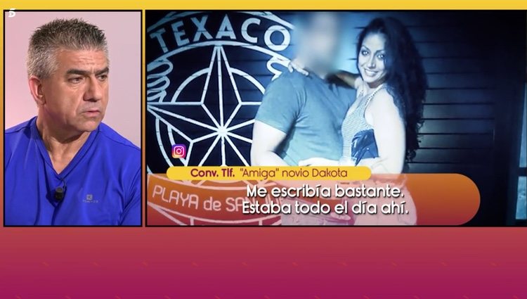 El padre de Dakota escuchando el audio de la joven que afirma que Rubén sería infiel a su hija Foto: Telecinco