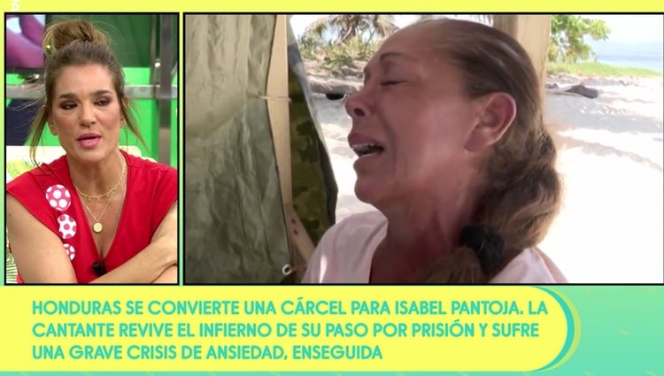 Raquel Bollo hablando sobre la crisis de ansiedad que sufrió Isabel Pantoja en 'Supervivientes 2019' Foto: Telecinco