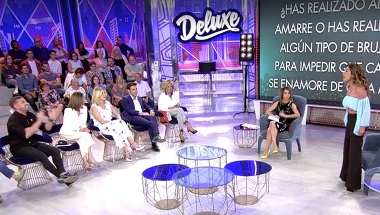 Miriam Saavedra y Rafa Mora se enfrentan en 'Sábado Deluxe' / Foto: Telecinco.es