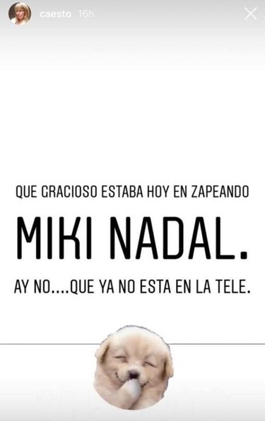 La burla de Carmen Escámez hacia Miki Nadal/ Foto: Instagram