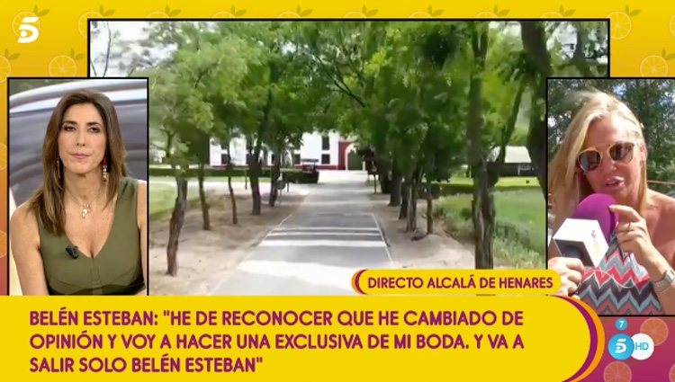 Belén Esteban anunciando que habrá exclusiva de su boda / Telecinco.es