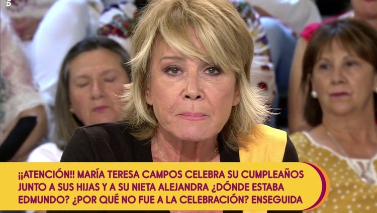 Mila Ximénez responde desde el plató de 'Sálvame' a las críticas de María Teresa Campos Foto: Telecinco