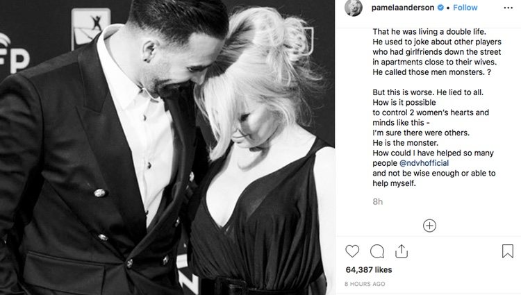 Fotografía publicada por Pamela Anderson en Instagram