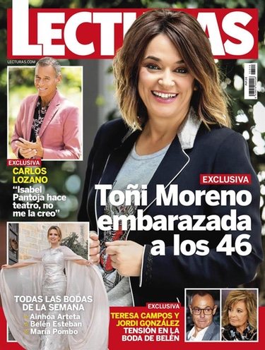 Toñi Moreno en la portada de Lecturas