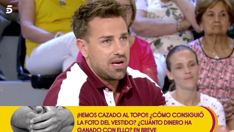 Rafa Mora comentando el motivo de no haber salido en la exclusiva | Foto: telecinco.es