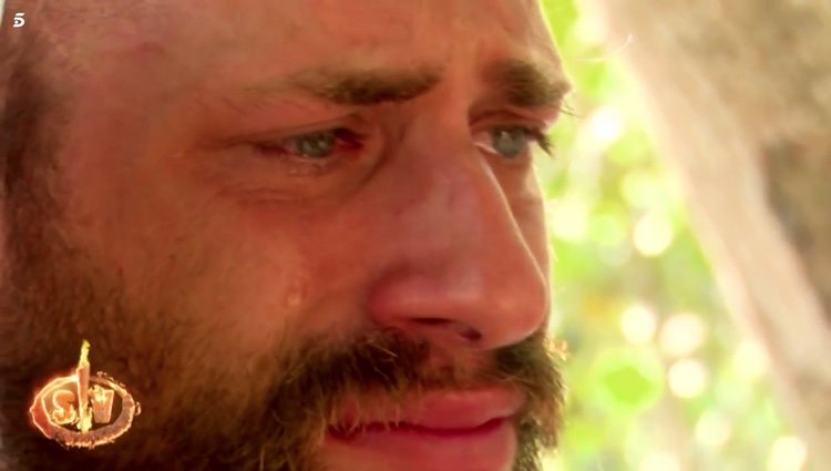 Albert Álvarez rompe a llorar en 'Supervivientes 2019' Foto: Telecinco