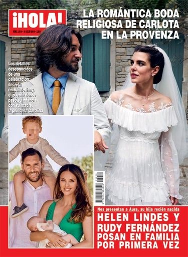 Helen Lindes y Rudy Fernández con su familia en la portada de ¡Hola!