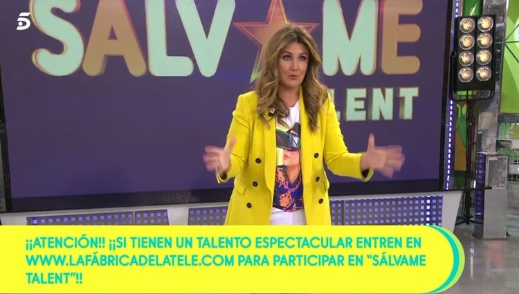 Carlota Corredera anuncia en 'Sálvame' la llegada de 'Sálvame Talent' / Foto: Telecinco.es