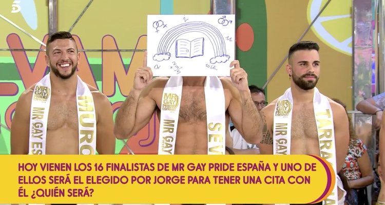 Finalistas del Mr. Gay Pride España en 'Sálvame' | Foto: Telecinco.es