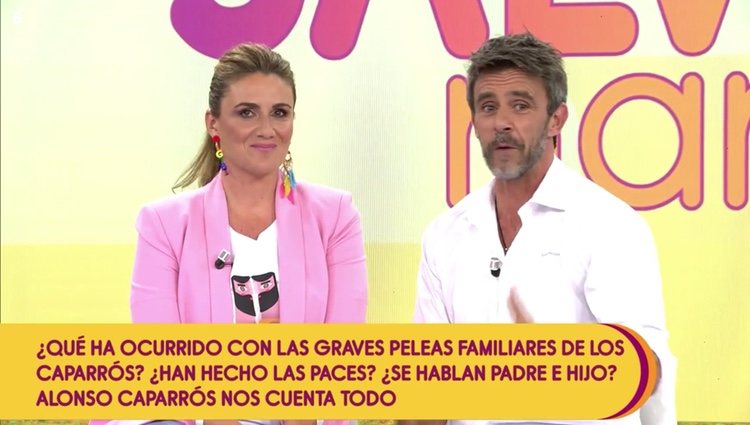 Alonso Caparrós hablando con Carlota Corredera en 'Sálvame' Foto: Telecinco