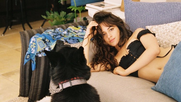 Camila Cabello con sus dos perritos en el salón de su casa | Instagram