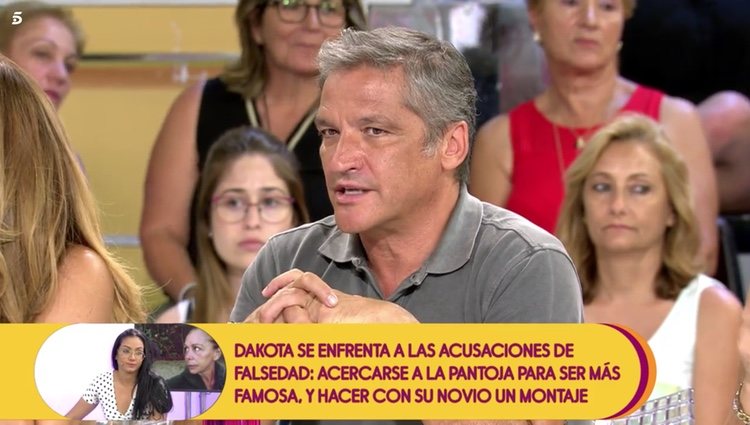 Gustavo González hablando sobre Chelo García Cortés en 'Sálvame' Foto: Telecinco
