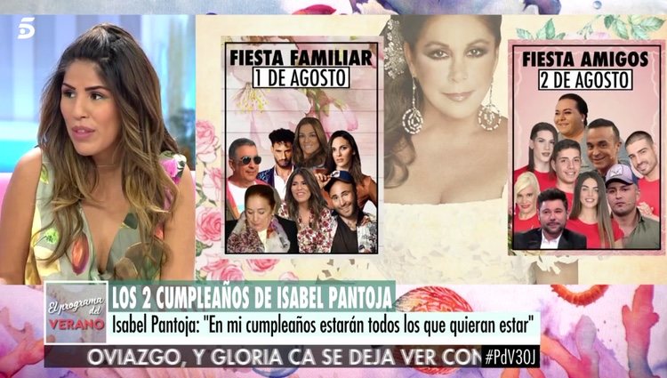 Chabelita hablando del cumpleaños de Isabel Pantoja / Telecinco.es