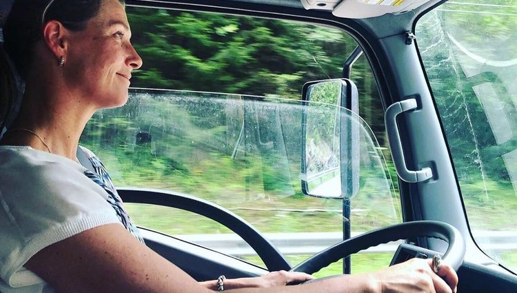 Marta Luisa de Noruega conduciendo un camión/Foto: Instagram