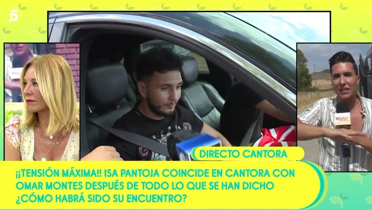 Omar llegando a Cantora para el cumpleaños de Pantoja / Telecinco.es