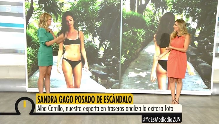 Alba Carrillo analizando a Sandra Gago en 'Ya es mediodía/ Foto: telecinco.es