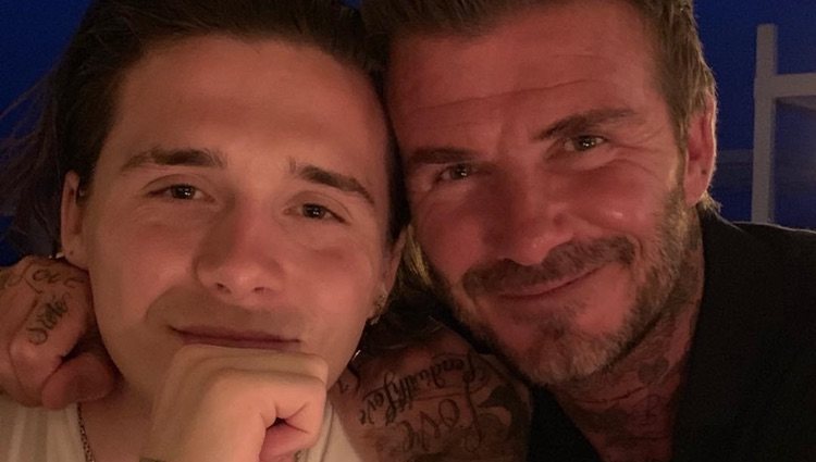 David Beckham y su hijo Brooklyn en Italia / Foto: Instagram