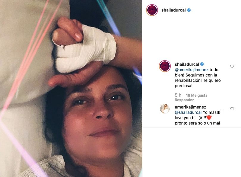 Shaila Dúrcal en el hospital en rehabilitación | Instagram