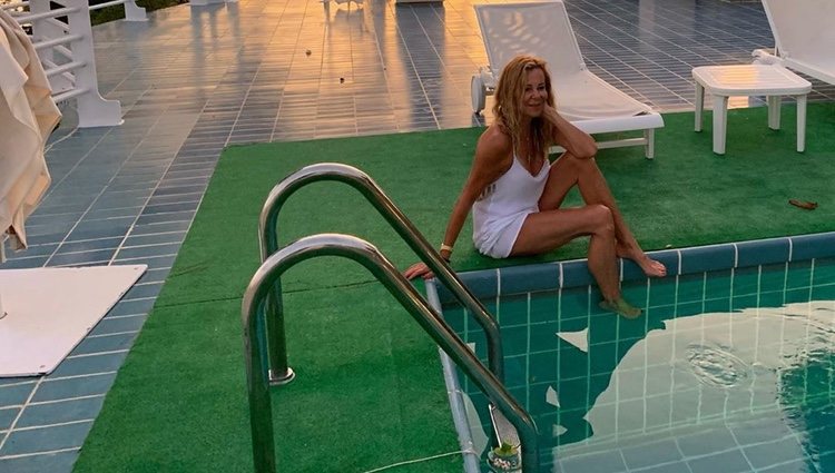 Ana Obregón en la piscina/ Foto: Instagram