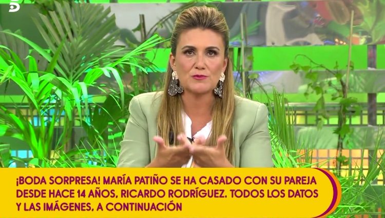 Carlota Corredera comentando la decisión de Matamoros / Telecinco.es