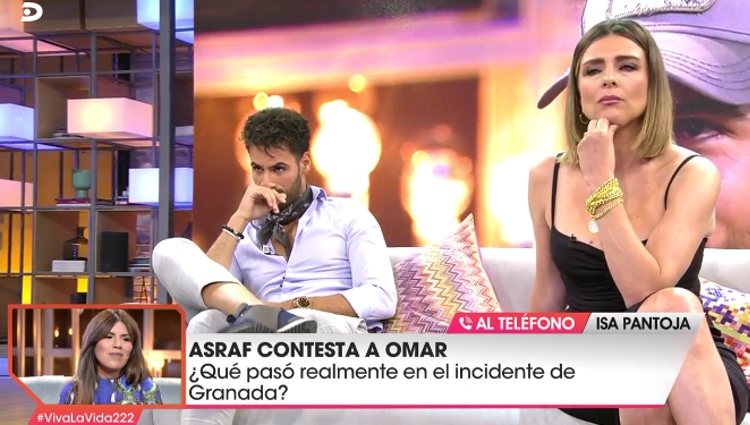 Asraf y Sandra Barneda escuchando a Chabelita / Telecinco.es
