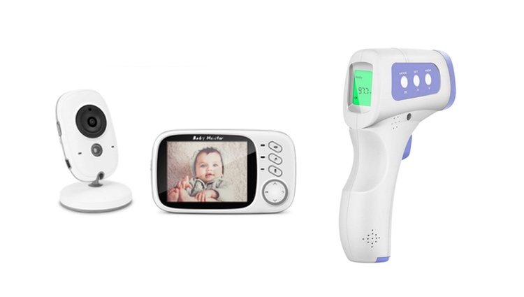 Vigila bebés inalámbrico y termómetro digital apra bebés