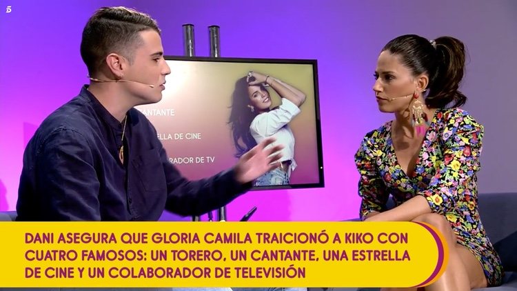 Dani Sánchez, exmejor amigo de Gloria Camila, y la presentadora Nuria Marín | Telecinco.es